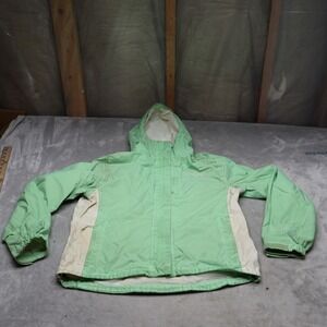 North Face Rain Jacket Women Small Green HyVent Lightweight Waterproof Insulated